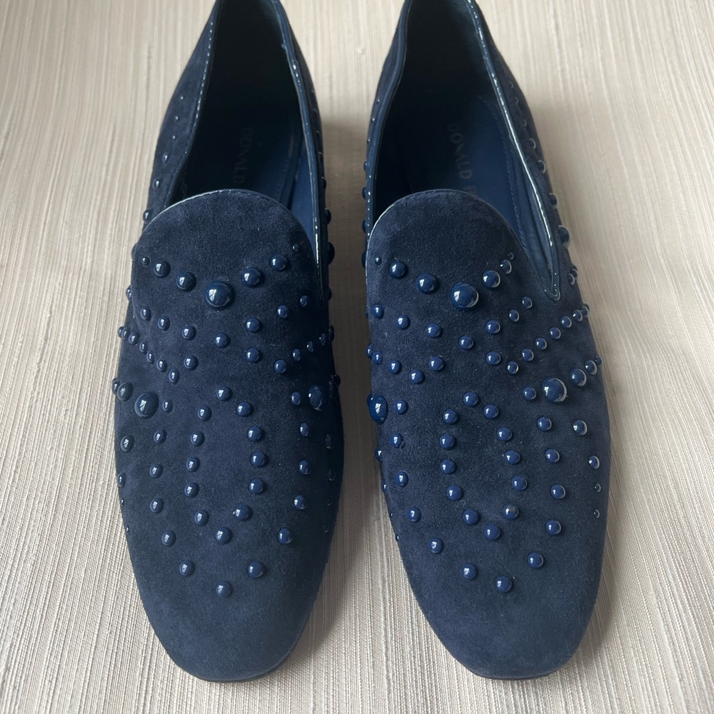 Donald Pliner Rehbel Navy Flats
